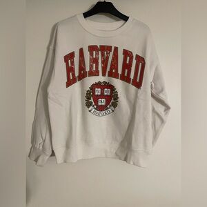 Harvard White and Red Girls Sweater